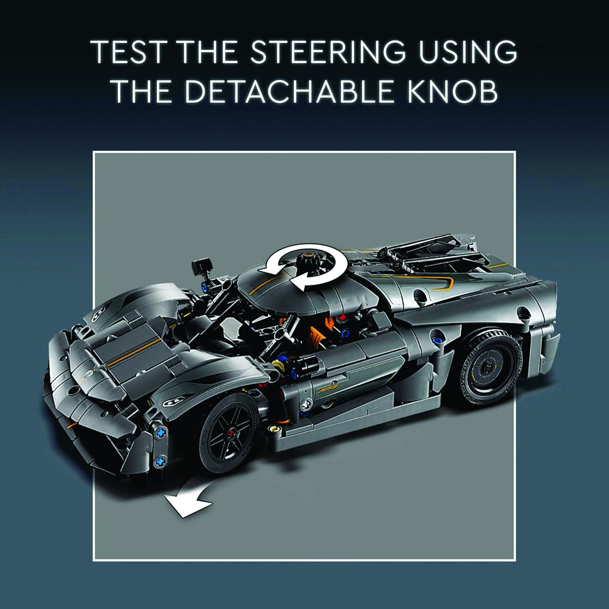 LEGO TECHNIC: Koenigsegg Jesko Absolut Gray Hypercar (42173)
