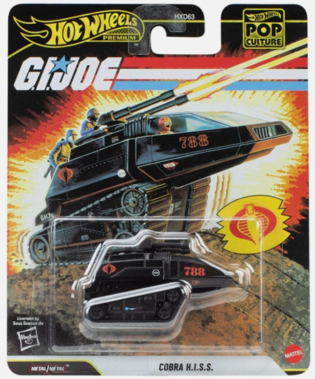 Hot Wheels Premium 2026 Pop Culture G. I. Joe Cobra H.I.S.S #788 Tank JHW83