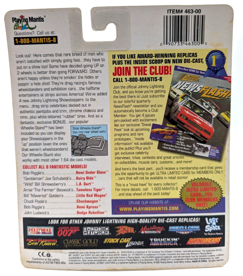 1998 Johnny Lightning SHOW STOPPERS Bob Riggle’s Hemi Under Glass 1:64