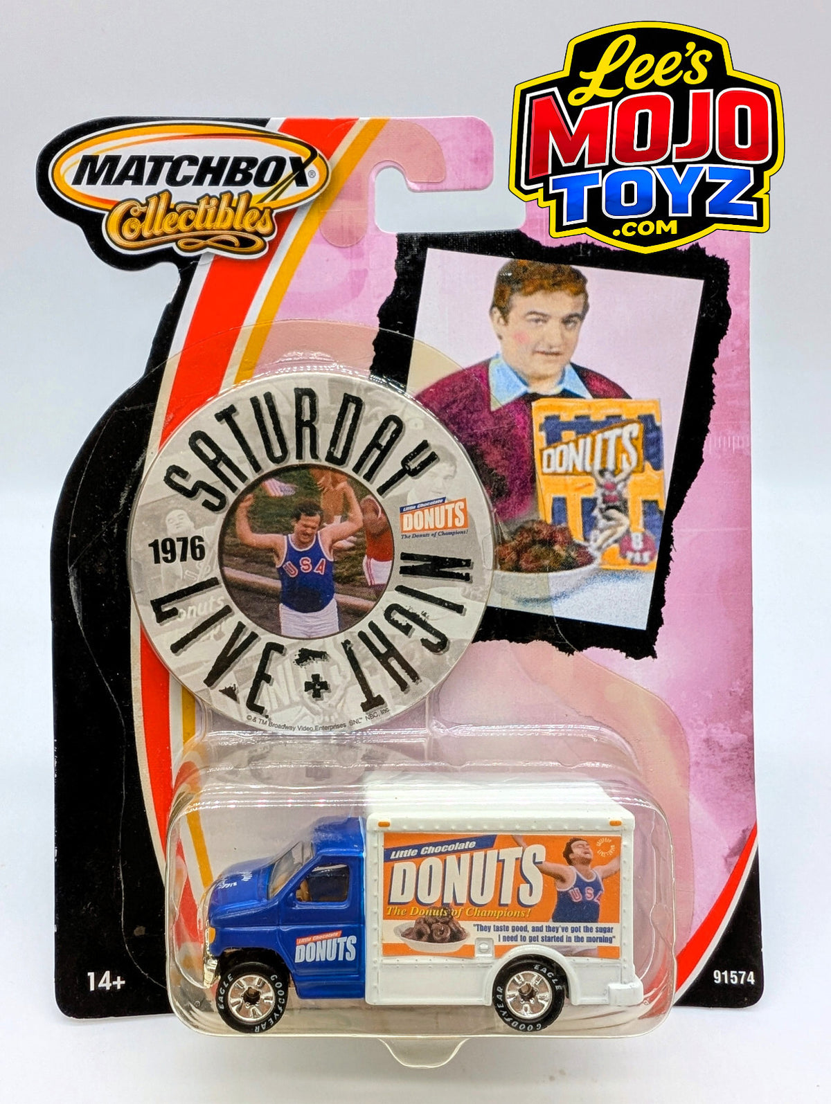 2002 Matchbox Collectibles Saturday Night Live 1976 Belushi DONUTS Ford Truck