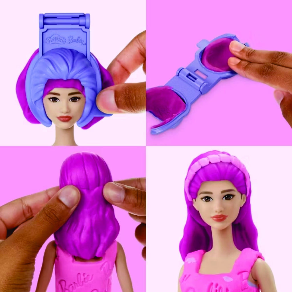Play-Doh Barbie Hearts and Hair Set Make Doll Clothes & 10 Fashion Accessories
